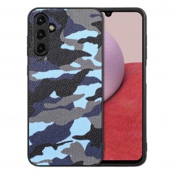 „Camouflage“ Pattern ādas apvalks - zils (Galaxy A14 5G / A14 4G)