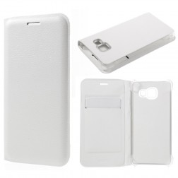 „Smart Wallet“ atvēramais ādas maciņš - balts (Galaxy A3 2016)