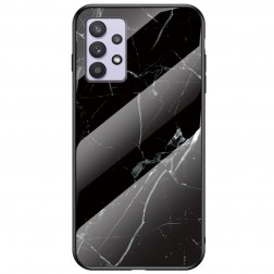 „Marble“ cieta silikona (TPU) apvalks - melns (Galaxy A32 5G)