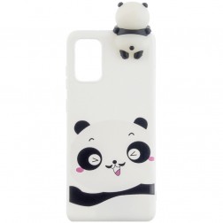 „Squezy“ Panda cieta silikona (TPU) apvalks - balts (Galaxy A41)