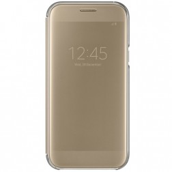 „Samsung“ Clear View Cover atvērams maciņš - zelta (Galaxy A5 2017)