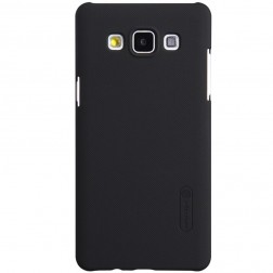 „Nillkin“ Frosted Shield apvalks - melns + ekrāna aizsargplēve (Galaxy A5 2015)
