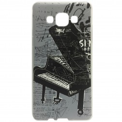 „Piano“ cieta silikona (TPU) apvalks - pelēks (Galaxy A5 2015)
