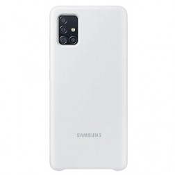 „Samsung“ Silicone Cover apvalks - balts (Galaxy A51)