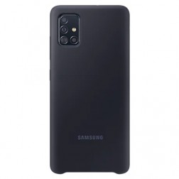 „Samsung“ Silicone Cover apvalks - melns (Galaxy A51)