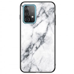 „Marble“ cieta silikona (TPU) apvalks - balts (Galaxy A52 / A52s)