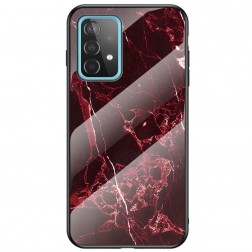 „Marble“ cieta silikona (TPU) apvalks - sarkans (Galaxy A52 / A52s)
