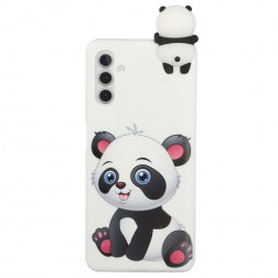 „Squezy“ Panda cieta silikona (TPU) apvalks - balts (Galaxy A13 5G / A04s)