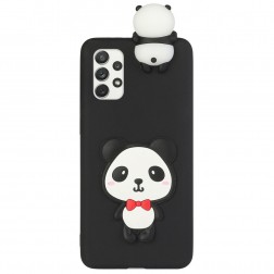 „Squezy“ Panda cieta silikona (TPU) apvalks - melns (Galaxy A53)