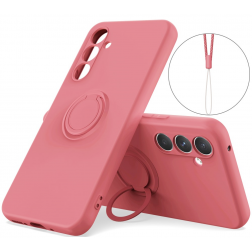 „Ring“ Kickstand (TPU) apvalks - sarkans (Galaxy A55)