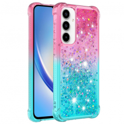"Yibo" Shine cietā silikona (TPU) vāciņš - rozs/zils (Galaxy A56)