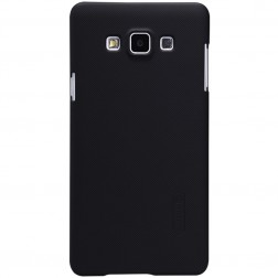 „Nillkin“ Frosted Shield apvalks - melns + ekrāna aizsargplēve (Galaxy A7 2015)