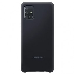 „Samsung“ Silicone Cover apvalks - melns (Galaxy A71)