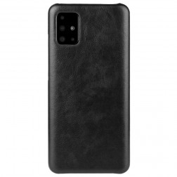 Slim Leather ādas apvalks - melns (Galaxy A71)