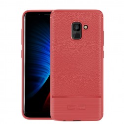 „Armor“ cieta silikona (TPU) apvalks - sarkans (Galaxy A8+ 2018)
