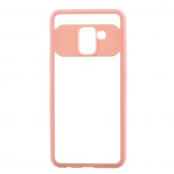 „FOCUS“ apvalks - dzidrs apmales rozā krāsā (Galaxy A8 2018)
