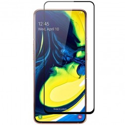 „Rurihai“ Tempered Glass ekrāna aizsargstikls 0.26 mm - melns (Galaxy A80)