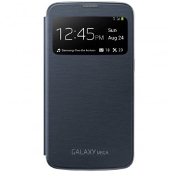 „Samsung“ S View Cover atvērams maciņš - melns (Galaxy Mega 6.3)