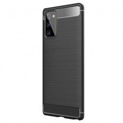 „Carbon“ cieta silikona (TPU) apvalks - melns (Galaxy Note 20)