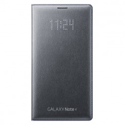 „Samsung“ LED Flip Wallet atvērams maciņš - melns (Galaxy Note 4)