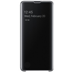 „Samsung“ Clear View Standing Cover atvērams maciņš - melns (Galaxy S10)