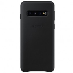„Samsung“ Leather Cover apvalks - melns (Galaxy S10)