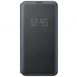 „Samsung“ Led View Cover atvērams maciņš - melns (Galaxy S10e)