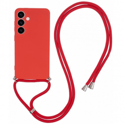 "Mofan" Strap cieta silikona (TPU) vaciņš - sarkans (Galaxy S24)