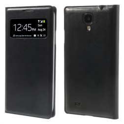 „Smart Window“ atvēramais ādas maciņš - melns (Galaxy S4)