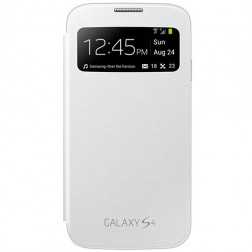 „Samsung“ S View Cover atvērams maciņš - balts (Galaxy S4)