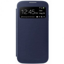 S View Cover atvērams maciņš - tumši zils (Galaxy S4)