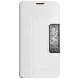 „Luxury“ atvēramais futrālis - balts (Galaxy S5 / S5 Neo)
