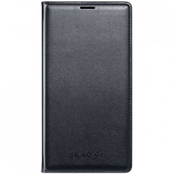 „Samsung“ Flip Wallet Cover atvērams maciņš - melns (Galaxy S5 / S5 Neo)