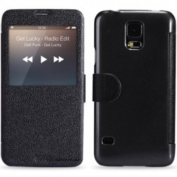 „Nillkin“ Fresh atvēramais maciņš - melns (Galaxy S5 / S5 Neo)
