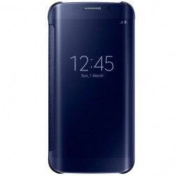 „Samsung“ Clear View Cover atvērams maciņš - zils (Galaxy S6 Edge)