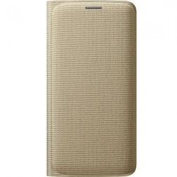 „Samsung“ Flip Wallet Cover atvērams maciņš - zelta (Galaxy S6 Edge)