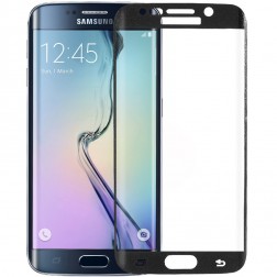 „Amorus“ Tempered Glass ekrāna aizsargstikls 0.33 mm - melns (Galaxy S6 Edge)