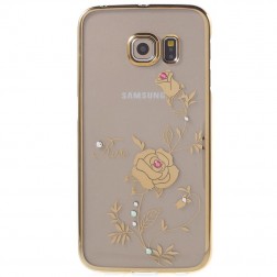 „Kingxbar“ Rose Swarovski apvalks - zelta (Galaxy S6 Edge)