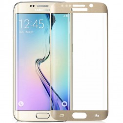 „Amorus“ Tempered Glass ekrāna aizsargstikls 0.33 mm - zelta (Galaxy S6 Edge+)