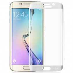 „Amorus“ Tempered Glass ekrāna aizsargstikls 0.33 mm - balts (Galaxy S6 Edge+)