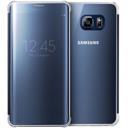 „Samsung“ Clear View Cover atvērams maciņš - zils (Galaxy S6 Edge+)