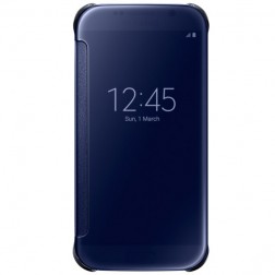 „Samsung“ Clear View Cover atvērams maciņš - zils (Galaxy S6)