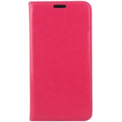 Solīds atvēramais ādas maciņš - rozs (Galaxy S6)