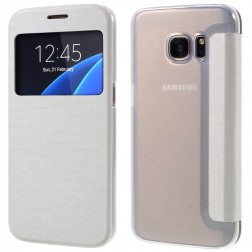 Atvēramais „View Window“ stila maciņš - balts (Galaxy S7)