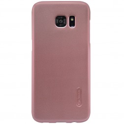 „Nillkin“ Frosted Shield apvalks - rozs + ekrāna aizsargplēve (Galaxy S7 Edge)