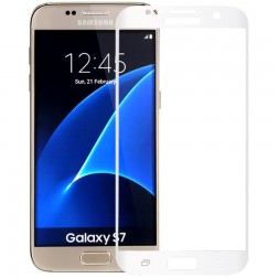 „Amorus“ Tempered Glass ekrāna aizsargstikls 0.26 mm - balts (Galaxy S7)