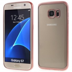 Cieta silikona (TPU) dzidrs apvalks - rozs (Galaxy S7)