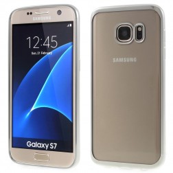 Cieta silikona (TPU) dzidrs apvalks - sudrabs (Galaxy S7)