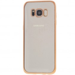Cieta silikona (TPU) dzidrs apvalks - zelta (Galaxy S8)