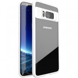 „IPAKY“ Frame apvalks - dzidrs apmales baltā krāsā (Galaxy S8)